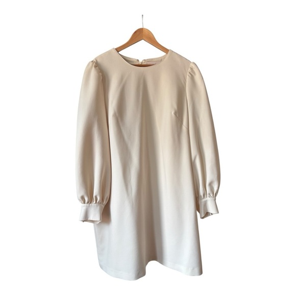 Gal Meets Glam Collection Tallulah Dress Ivory Puff Sleeve Pearl Size 20 - Picture 6 of 10